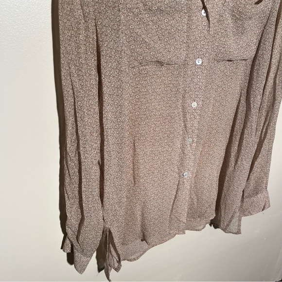 Vintage Liz Sport Floral Rayon Semi Sheer Button Down - Picture 4 of 10